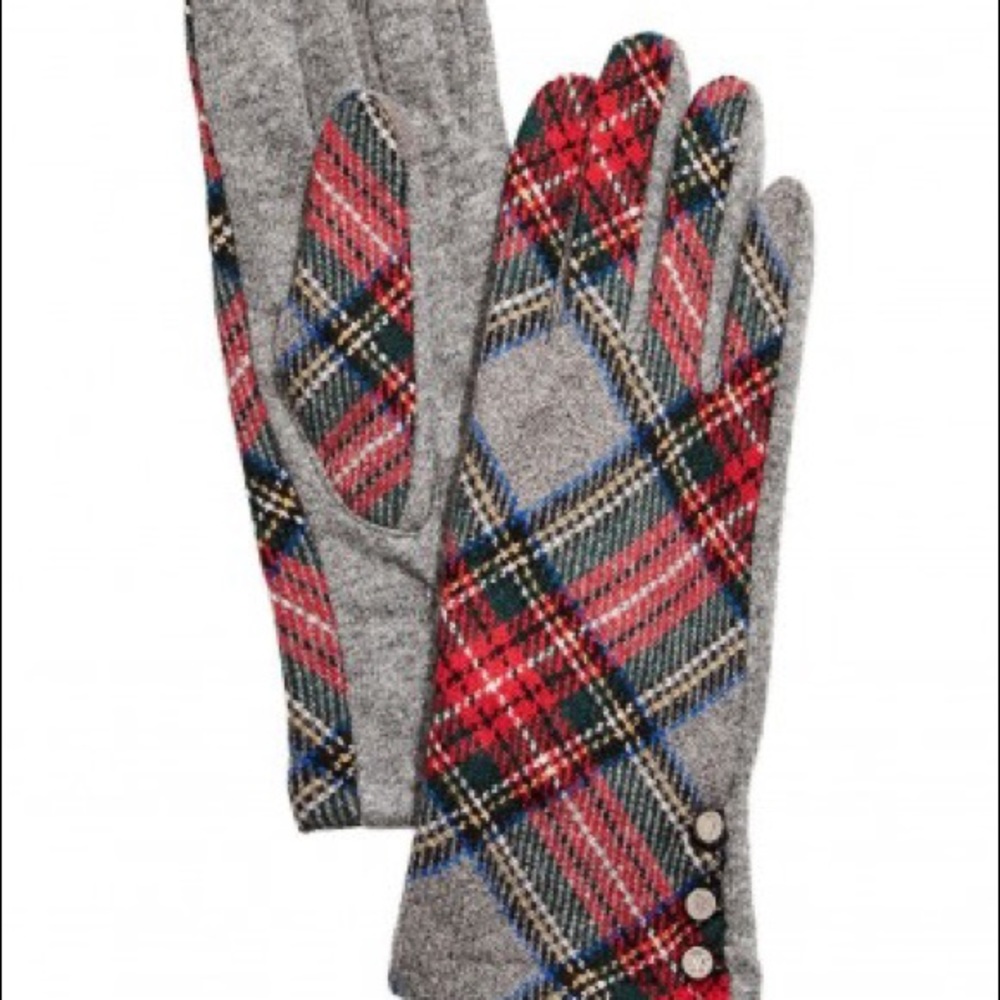 HOST ✅🥳 LAUREN RALPH LAUREN Wool Blend Tartan Touchscreen Gloves